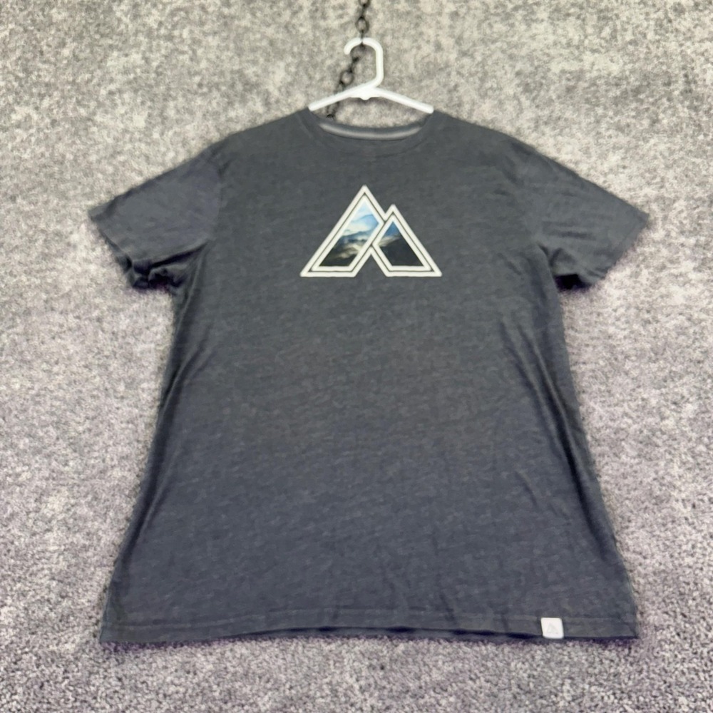 Alpine Design Shirt Mens Large Gray Short Sleeve Mountain Graphic Tee Outdoor